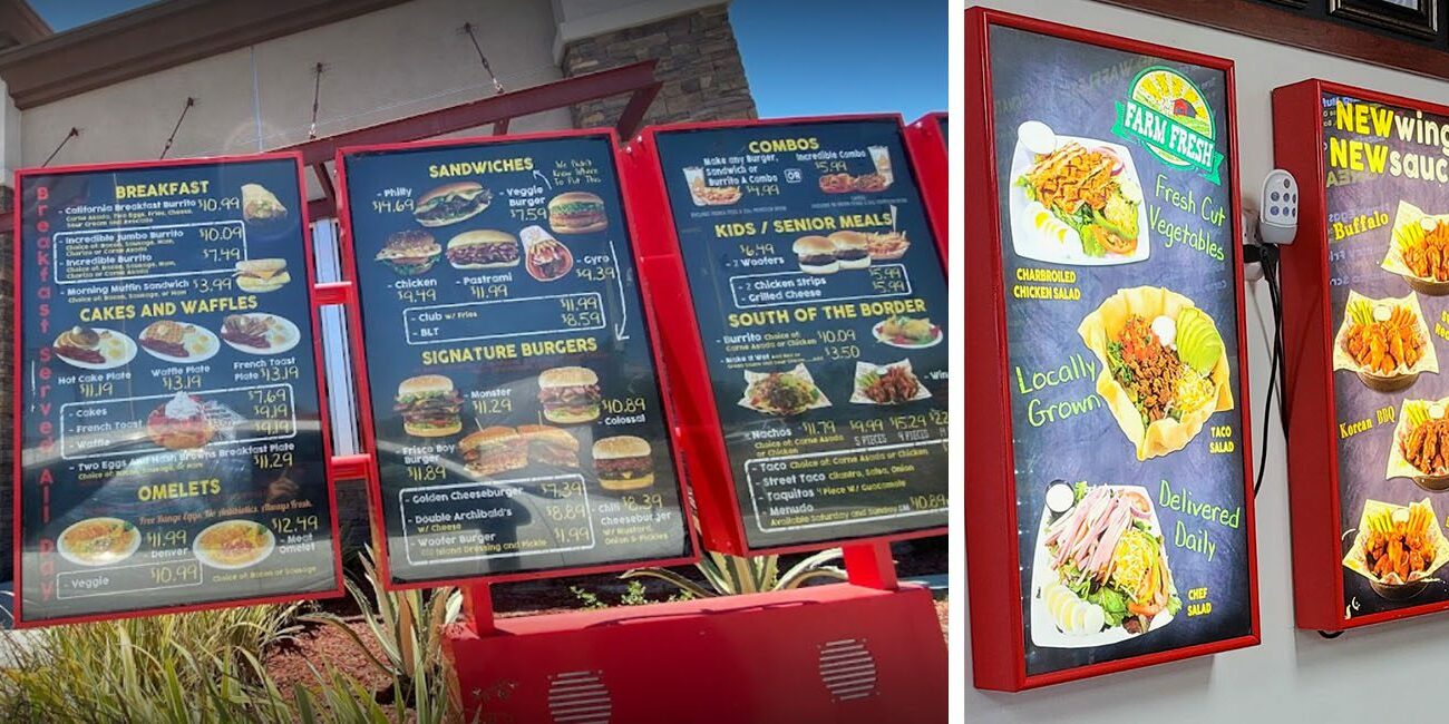 Menu lighting usa new arrivals