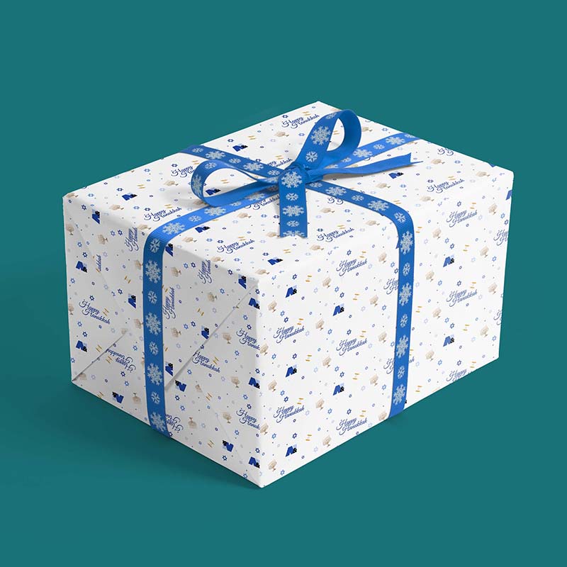 Hanukkah gift wrapping paper