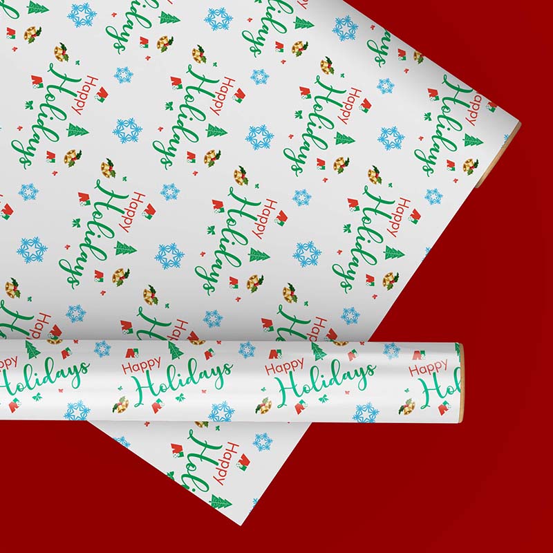 holiday wrapping paper custom print