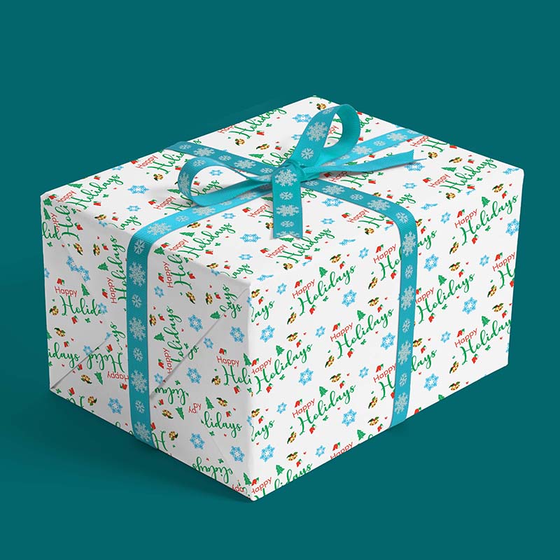 Holiday-wrapping-paper-present-2 custom print holiday gift wrapping paper