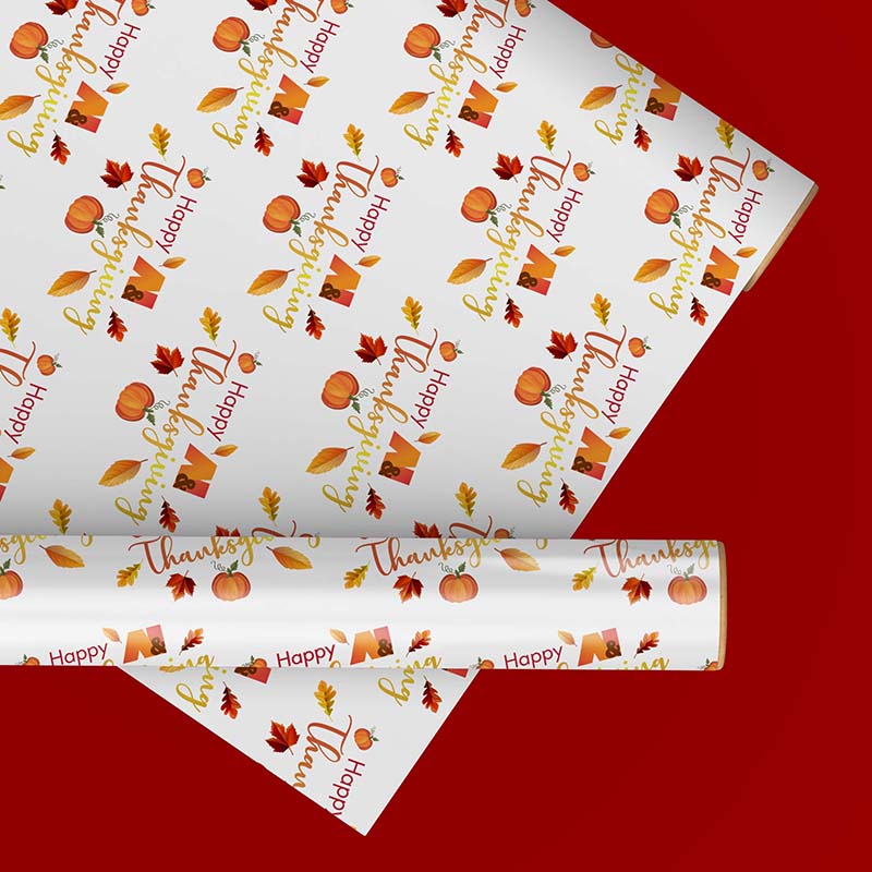 Thanksgiving wrapping paper with your logo