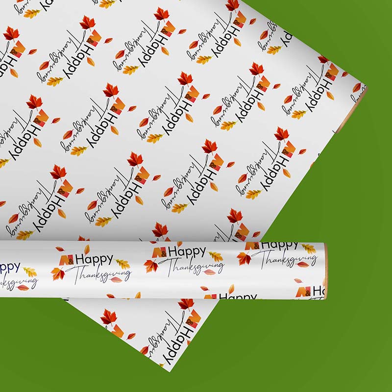 thanksgiving wrapping paper custom design