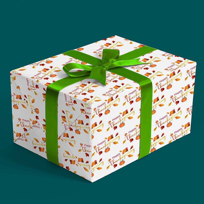 Thanksgiving-wrapping-paper-present-2-1 custom print Thanksgiving wrapping paper