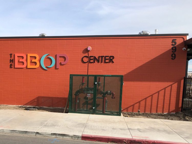 BBOP Center custom aluminum lettering