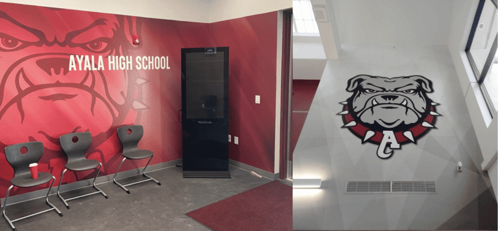 wall covering for Ayala High School