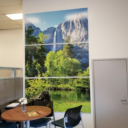 aluminum-composite-material-ACM-three-panel-artwork-school-interior design-with-custom graphics