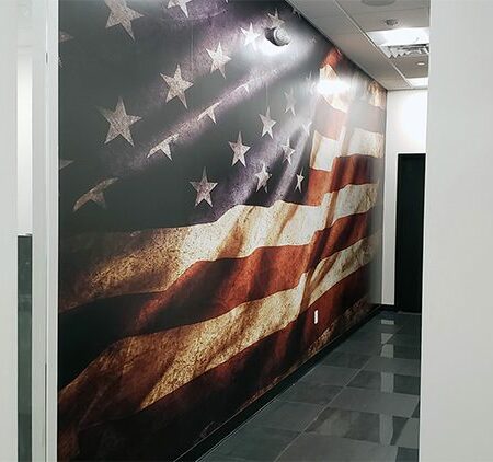 wall covering-american flag